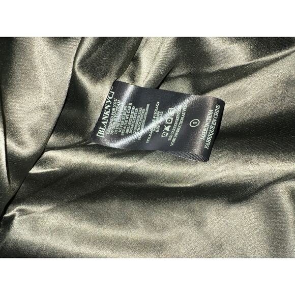 Blank NYC Green plaid fall boxy crop Shacket button up women's size small - Picture 6 of 8